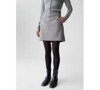Opus Fashion Minirock RELVINA Cozy Veloursoptik Grau Größe 36