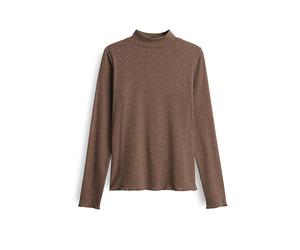 OPUS Rollkragenpullover SUHANNA CURLY braun | 44