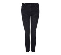 OPUS Damen Slim | Slim Jeans Evita Mid Rise mit hohem Stretch-Anteil deep Black Washed, 34 L30
