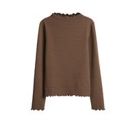 Opus - Slim strukturiertes Longsleeve - Sirken braun - Gr. - 38