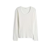 OPUS Damen Longsleeve SORANA Slim – BCI Cotton Mix, Milk – Größe 44
