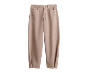 Opus - Stoffhose im modischen Barrel Fit und 7/8-Länge braun - Gr. - 38/L28