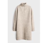 OPUS Knielanges Strickkleid mit Stehkragen Modell 'Wonelli' in Beige, Größe 42