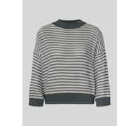 OPUS Strickpullover mit gerippten Abschlüssen Modell 'Peipina' in Petrol, Größe M