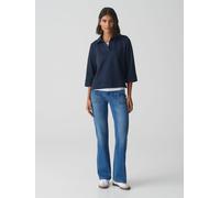 Opus Fashion Damen Sweatshirt GONUT Regular Baumwoll-Mix Coal Blue Größe 40