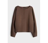 Opus Fashion Damen Sweatshirt Gilan – weiches Regular Sweatshirt mit Ballonärmeln Cocoa Größe 44