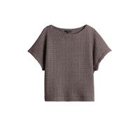 Opus - Sweatshirt - Shirt mit Strukturmuster rot - Gr. - 40