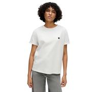 Opus Fashion Damen Kurzarmshirt SERZ – Regular aus Organic Cotton Easy Grey Größe 38