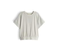 Opus Fashion Damen Sweatshirt Gimos, 1/2-Arm, gestreifter Rippeneffekt, Hellgrün, Größe 36
