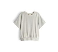 Opus Fashion Damen Sweatshirt Gimos mit gestreiften Rippeneffekt Loose Fit Grün Größe 44