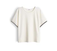 Opus Fashion T-Shirt Giprep aus Viskose-Mix mit Rundhalsausschnitt Ecru Größe 38