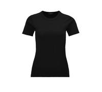 OPUS Damen Kurzarmshirt | Feines Rippshirt SAMUNA Slim aus BCI Cotton Mix Black, 40