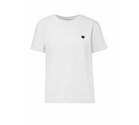 OPUS Damen Kurzarmshirt | T-Shirt SERZ Regular aus Organic Cotton Easy Grey, 36