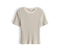 Opus - Gestreiftes T-Shirt - Soleili beige - Gr. - 40