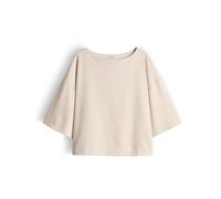 Opus Fashion Damen Kurzarmshirt Syros – Boxy-Jerseyshirt aus Viskose-Mix creme Größe 36