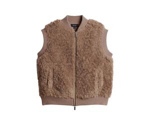 Opus - Teddy-Weste - Gaste braun - Gr. - 38