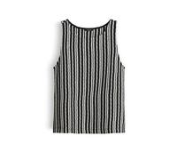 OPUS Damen Top | Gestreiftes Top in Strick Optik Slim Fit Black, 38