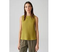 Opus Fashion Jerseytop Ipoma Slit Rippstruktur Grün Größe 44