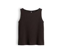Opus Ärmelloses Top Ipoma Slit Jerseytop Rippstruktur Regular Fit Affogato Gr. 38