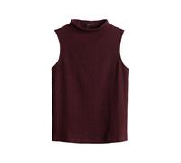 Opus Fashion Top IVARO Damen Jerseytop Crinkle-Effekt Slim Fit Dunkelrot Größe 38