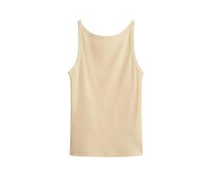 Opus - Trägertop aus feinem Rippenjersey Slim Fit - Izli gelb - Gr. - 38