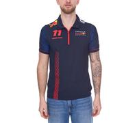Oracle Red Bull Racing F1 Sergio Perez Herren Polo-Hemd mit Grafikdruck auf Front- und Rückseite Polo-Shirt TM3182 Navy XL