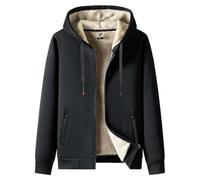 Oralidera Herren Kapuzenpullover Fleece Sweatshirt Kapuzenjacke Warmes Casual Fleecejacke Cardigan Sweatjacke Gefüttert mit Kapuze und Reißverschluss