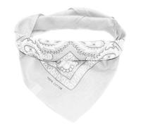 Oramics Bandana Koptuch Halstuch - 55 x 55 cm, gemustert: Paisley Muster - in verschiedenen Farben aus 100% Baumwolle, modernes Nikituch gegen Wind und Kälte (Weiß)