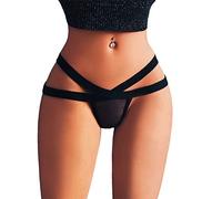 ORANDESIGNE A Schwarz Lingerie Sexy Dessous Spitze BH und Slip Spitzenhöschen Frauen Höschen Hohe Taille Weibliche Sexy Unterwäsche Butt Lift Nahtlose Slips Unterhose Breech Vibrierende Unterwäsche L