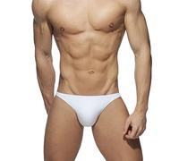 ORANDESIGNE Badeslip Herren Eng Hosen Badeshorts Kurz Druck Schwimmhose Stretch Slips Sexy Schnelltrocknend Schwimmshorts mit Pad Badepants Sommer Shorts Kurze Badehose Strandkleidung H Weiß M