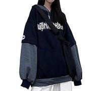 ORANDESIGNE Damen Cat Ears Black Hoodie Langarm Kapuzenpullover Sweatshirt Hollow Out Gothic Tops Bluse P Grau XL