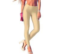 ORANDESIGNE Leggings Glänzend Damen Bauchkontrolle Glänzend Yoga Leggings mit Hoher Taille Strumpfhosen Glitzer Strumpfhosen Blickdicht Haut Sport Leggings A Khaki M