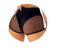ORANDESIGNE Scrunch Butt Sportshorts Damen Push Up Booty Nahtlos Biker Yoga Fitness Gym Shorts Hohe Taille Pole Dance Rüschen Bikini Rave Cut Out Clubwear D Schwarz L