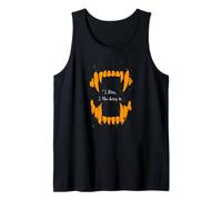 Orange Color I Bite, I Like Doing It Orange Graphic Tank Top