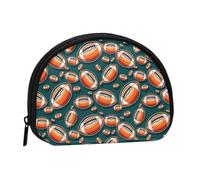 Orange Coole American Football Münzbörse, niedliche Mini-Münzbörse für Frauen, kleine Kleingeldbörse Münzbeutel