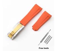 (Orange-G-2 20 mm ohne Logo) 20 mm 21 mm Premium-Silikonarmband für Rolex Submariner Daytona Gmt Yacht-Master-Serie