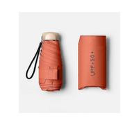 (Orange)Sun Umbrella Mini-Portable Pocket Sun Protection UV Protection Sun Umbrella rain or Shine Dual-use Umbrella Sun Umbrella