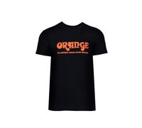 Orange T-Shirt schwarz Gr. L mit Orange Logo