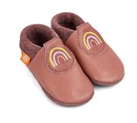 Orangenkinder Bio-Leder Kinder-Hausschuhe - Softsohle Krabbelschuhe & Lauflernschuhe Poppies, Öko-Lederpuschen Handmade in Germany für Babys & Kinder