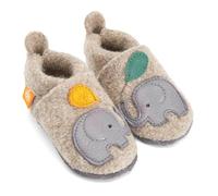 Orangenkinder Haus- und Krabbelschuhe - Filz-Elefant Benni 26/27, beige