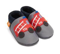 Orangenkinder Haus- und Krabbelschuhe - Frankie die Feuerwehr 28/29, grau