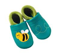 Orangenkinder Kinder Lederpuschen Krabbelschuhe Bio-Leder "Biene Susi" Gr.22/23