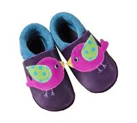 Orangenkinder Kinder Lederpuschen Krabbelschuhe Bio-Leder "Vögelchen" Gr. 26/27