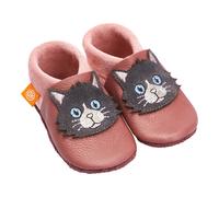 Orangenkinder Krabbel- und Hausschuhe Katze 24 rosa/grau