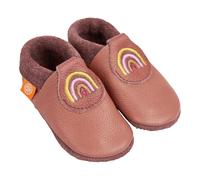 Orangenkinder Krabbel- und Hausschuhe Regenbogen