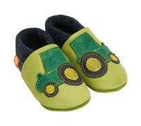 Orangenkinder Kinder Lederpuschen Krabbelschuhe Bio-Leder "Traktor" Gr.20/21