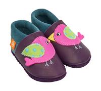 Orangenkinder Kinder Lederpuschen Krabbelschuhe Bio-Leder "Vögelchen" Gr. 22/23