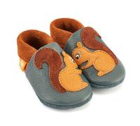 Orangenkinder® Krabbelschuhe "Eichhörnchen Knusper" blaugrau 22/23