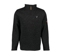 Orbis Herren Fleecepullover Strickfleece Freizeitpullover Troyer hochgeschlossen Wukom, Größe:4XL, Farbe:anthrazit