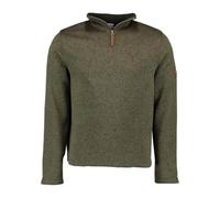 Orbis Herren Fleecepullover Strickfleece Freizeitpullover Troyer hochgeschlossen Wukom, Größe:XXL, Farbe:Oliv